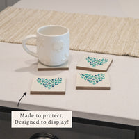 Watercolor Heart Coaster Set