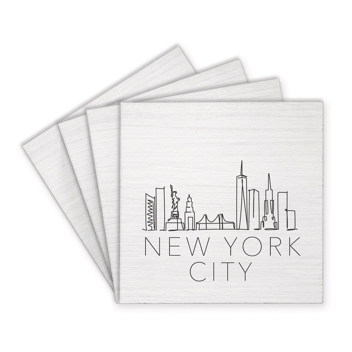 New York Line Art Coaster Set