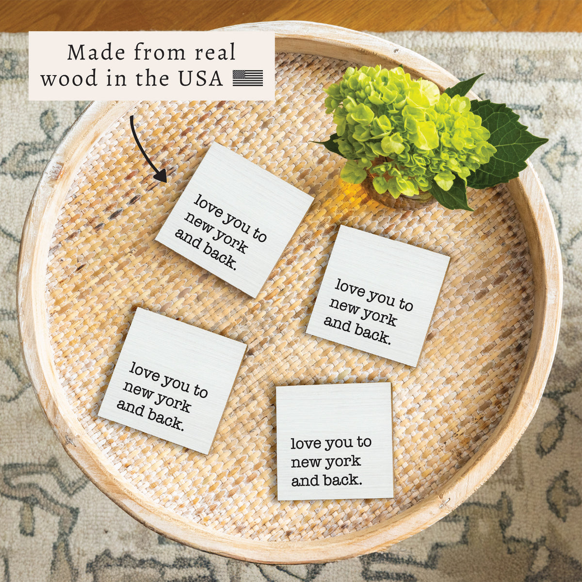 Love You To New York Coaster Set