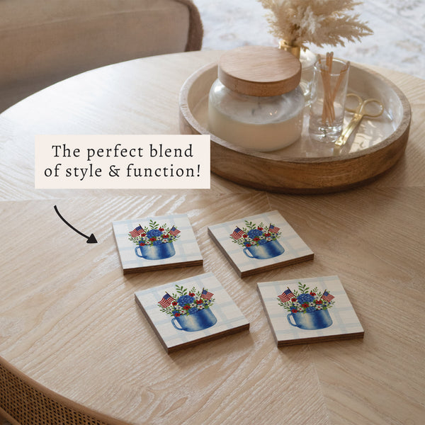 American Bloom Mug Coaster Set