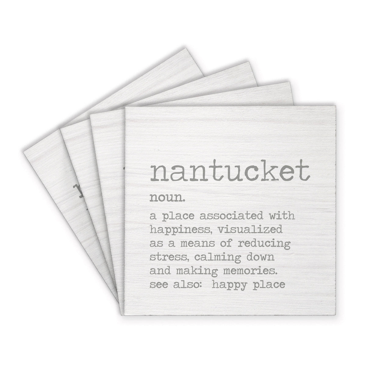 Nantucket Grey Definition Coaster Set