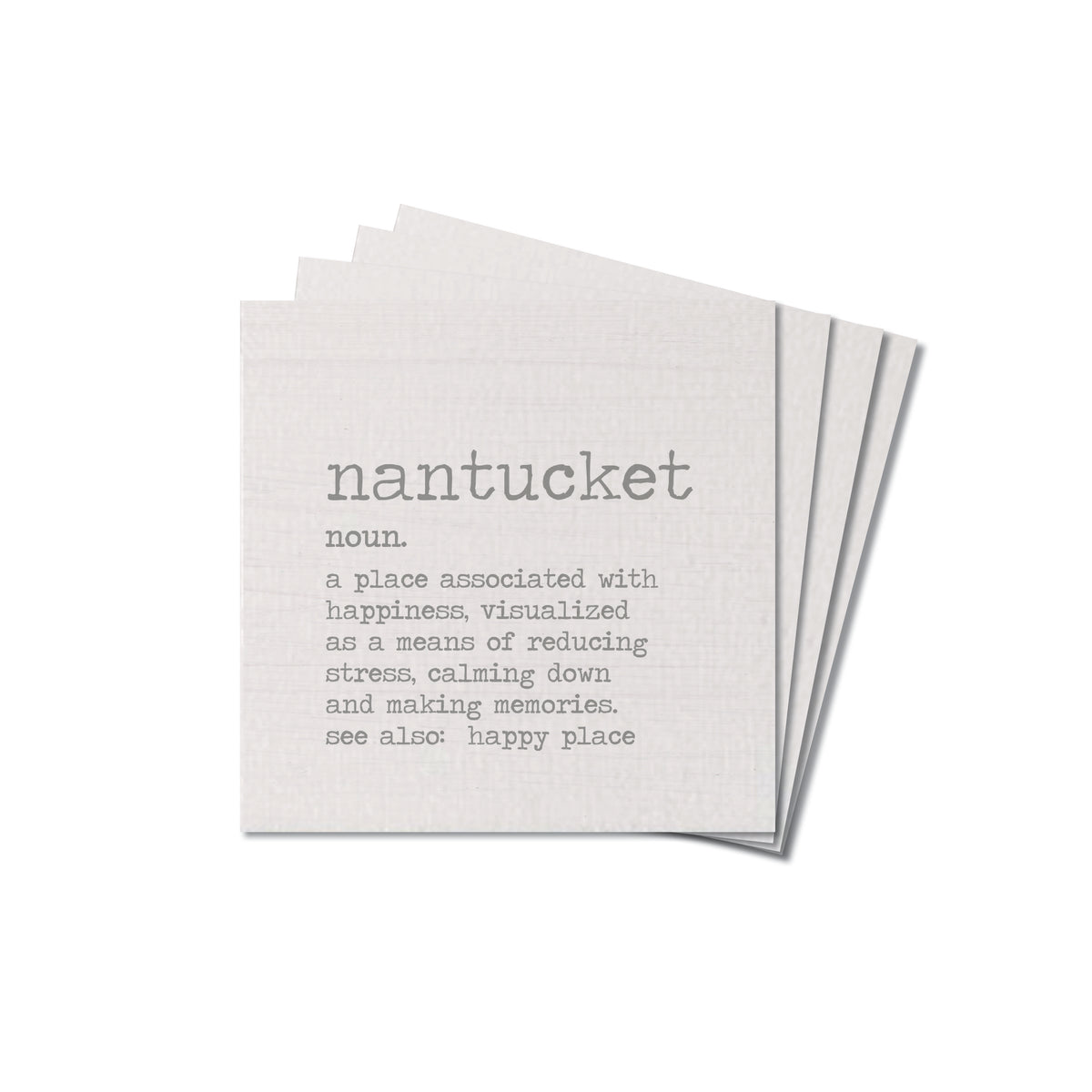 Nantucket Grey Definition Coaster Set