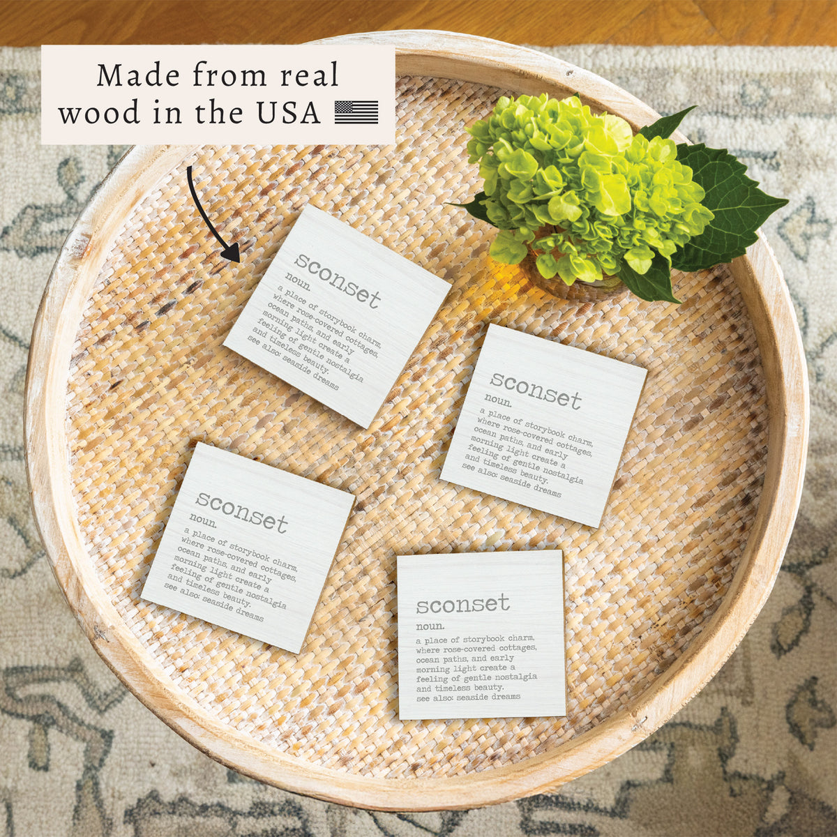 Sconset Grey Definition Coaster Set