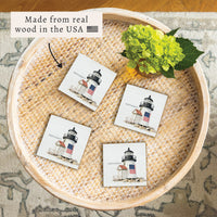 Brant Point Lighthouse Flag Coaster Set