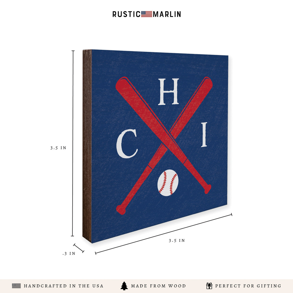 Chi Cubs Baseball Bats Coaster