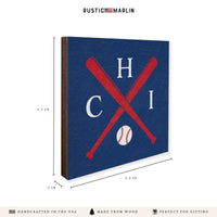Chi Cubs Baseball Bats Coaster