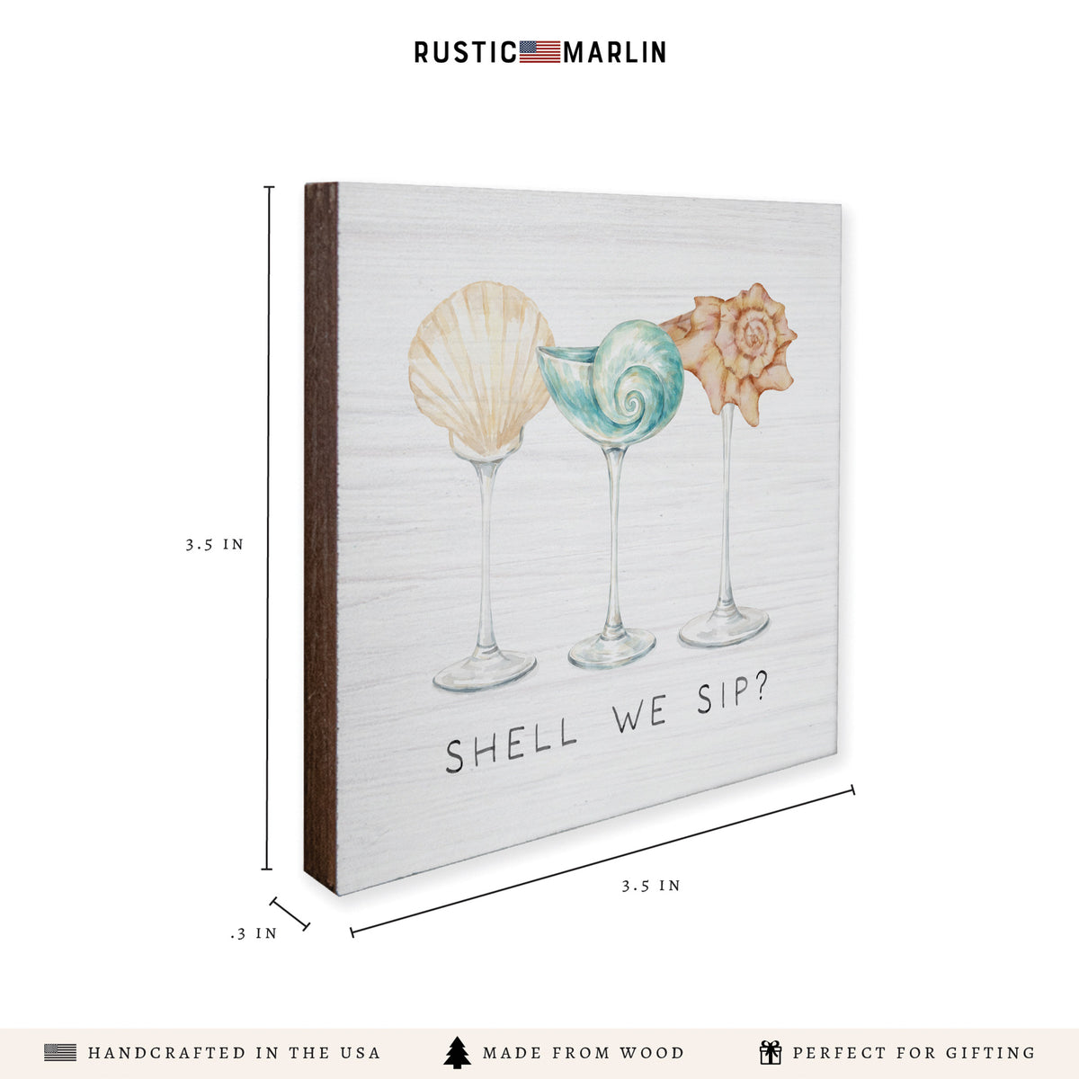 Shell We Sip? Coaster Set