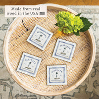 *Scituate Lighthouse Stamp Coaster Set