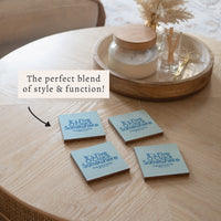 *It’s 5 O’Clock Somewhere Blue Somehwere Blue Coaster Set