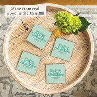 *It’s 5 O’Clock Somewhere Green Coaster Set