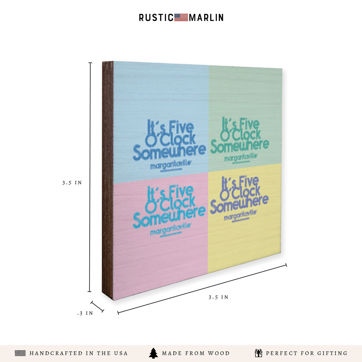*It’s 5 O’Clock Somewhere Rainbow Coaster Set