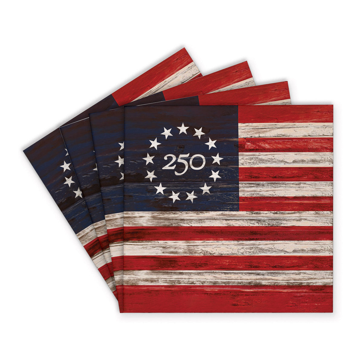 FOV Freedom 250 Flag Coaster Set