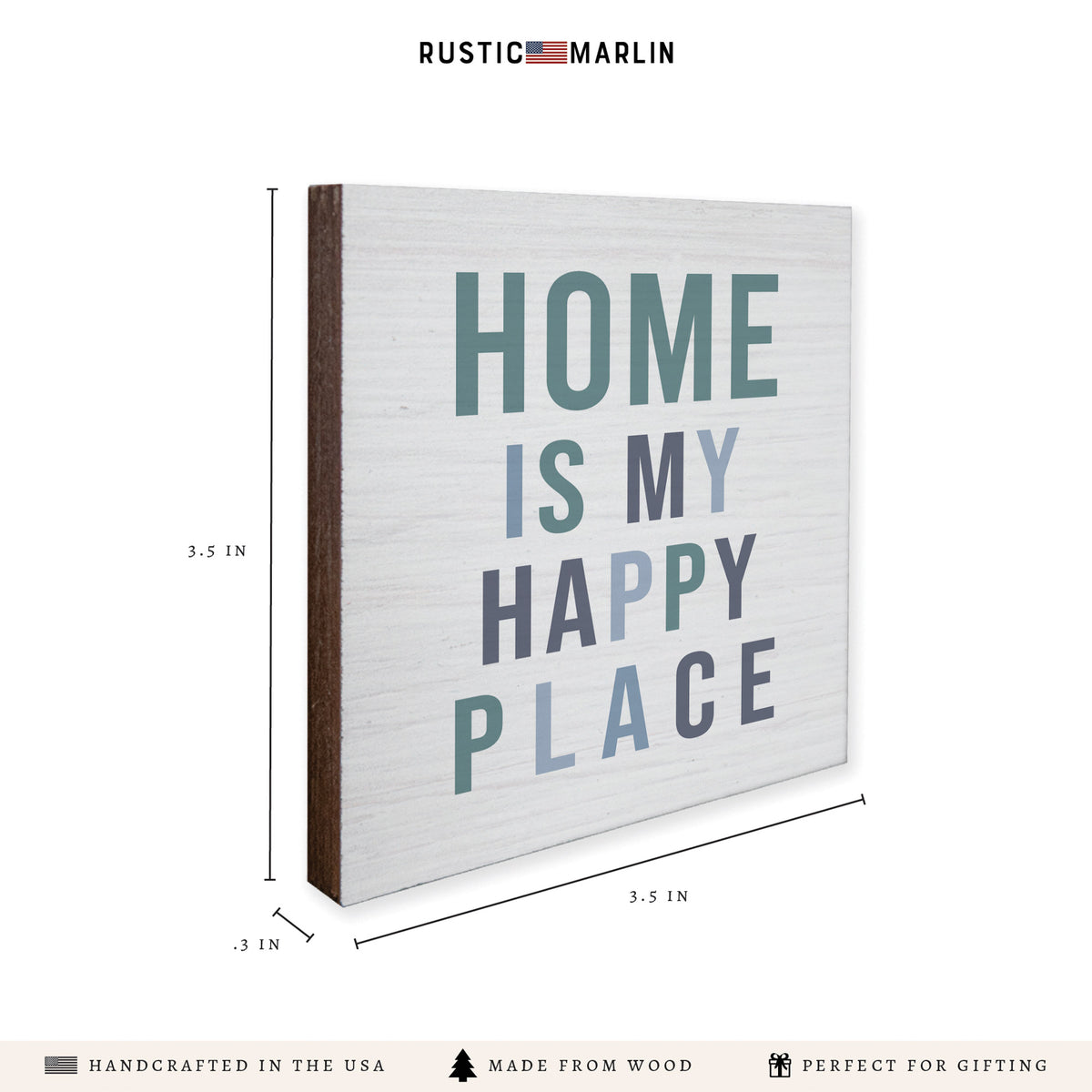 Happy Place Home Coaster Set