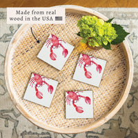 Lobster Watercolor Coaster Set