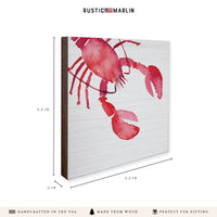 Lobster Watercolor Coaster Set