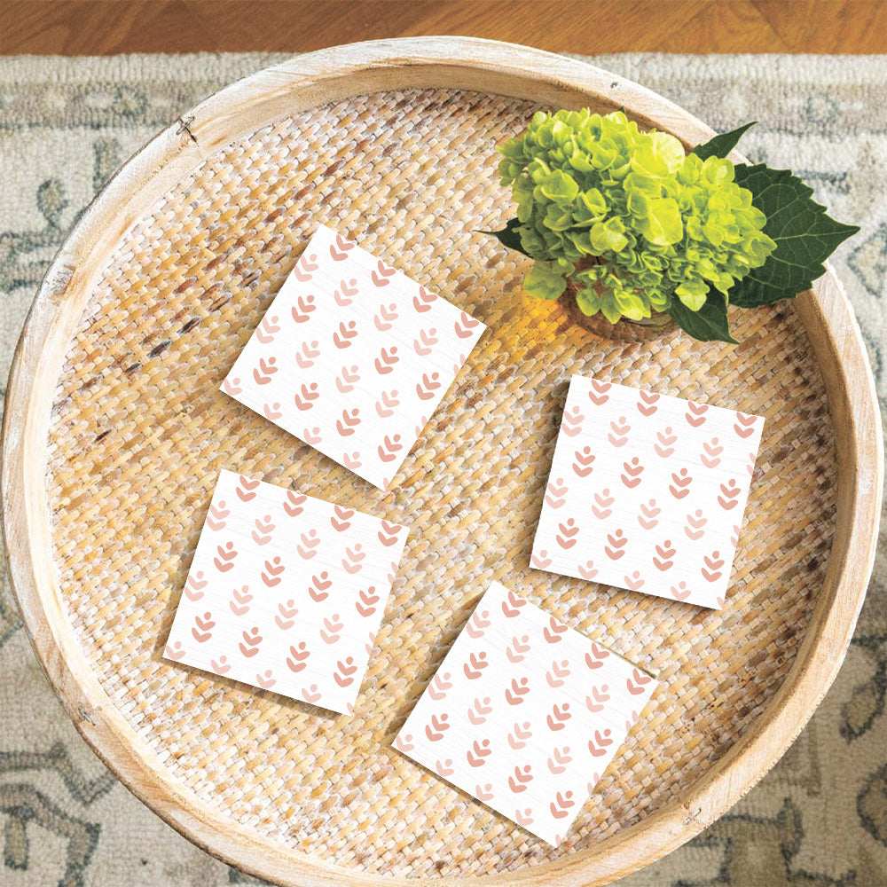 Repeating Floral Coaster Set