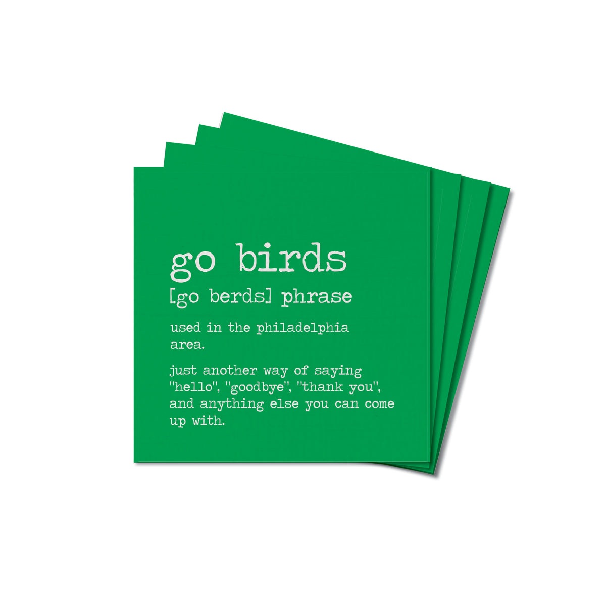 Philly Go Birds Definition Coaster Set