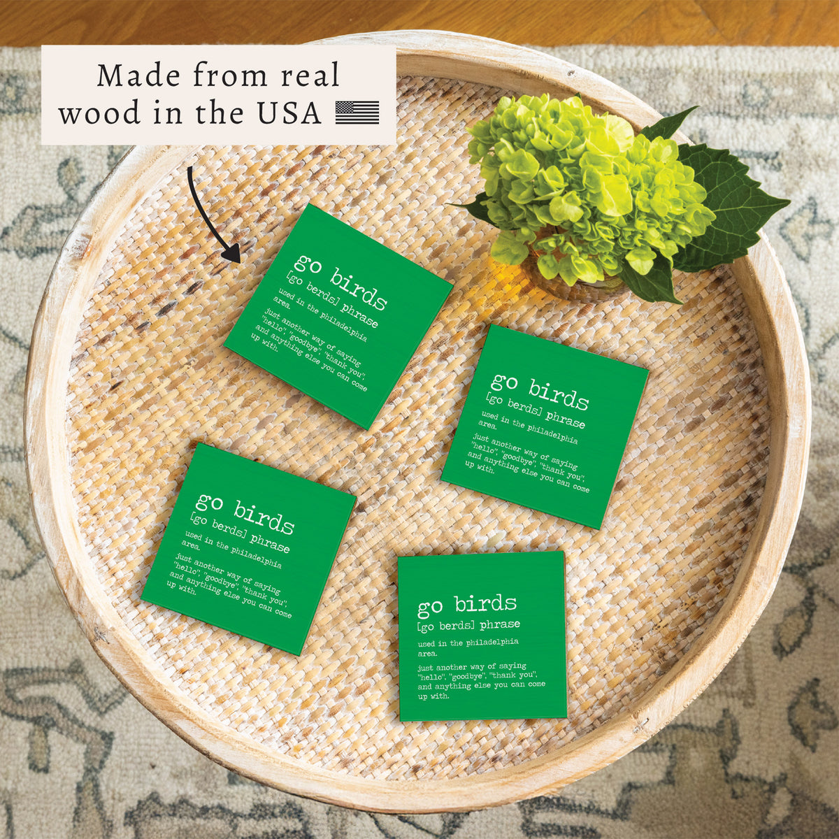 Philly Go Birds Definition Coaster Set