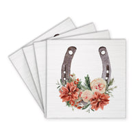 Floral Horseshoe Coaster Set