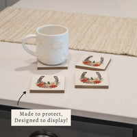 Floral Horseshoe Coaster Set