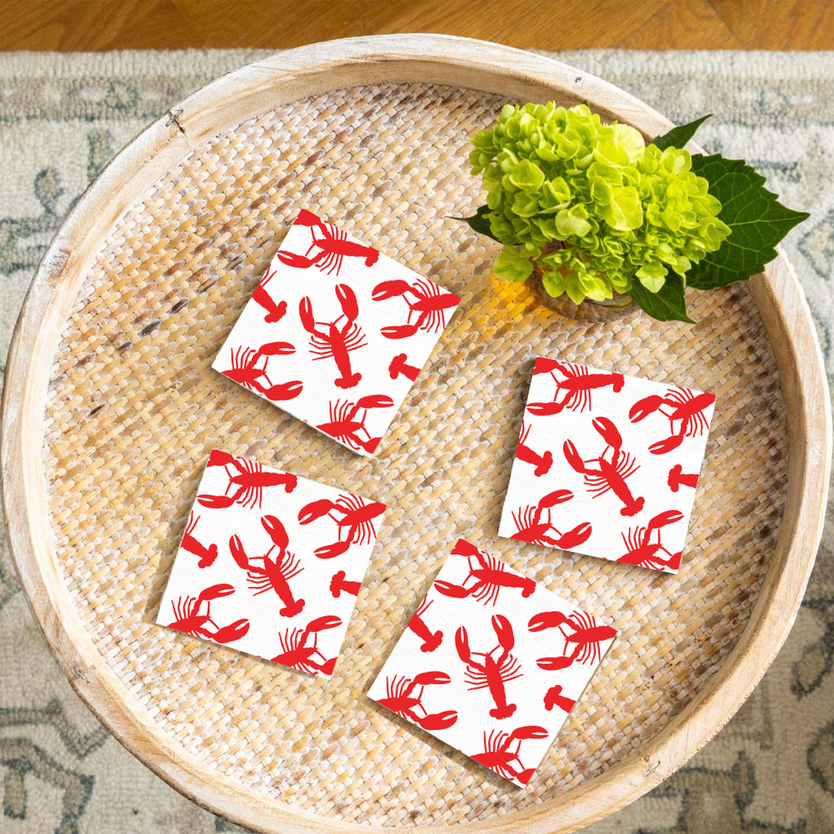 Repeating Lobster Coaster Set