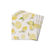 Watercolor Lemons Coaster Set
