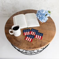 Americana Rustic Marlin Coaster Set
