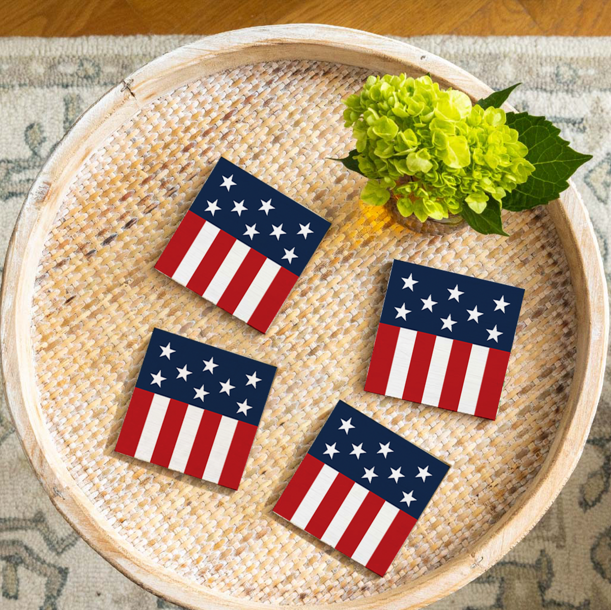 Americana Rustic Marlin Coaster Set