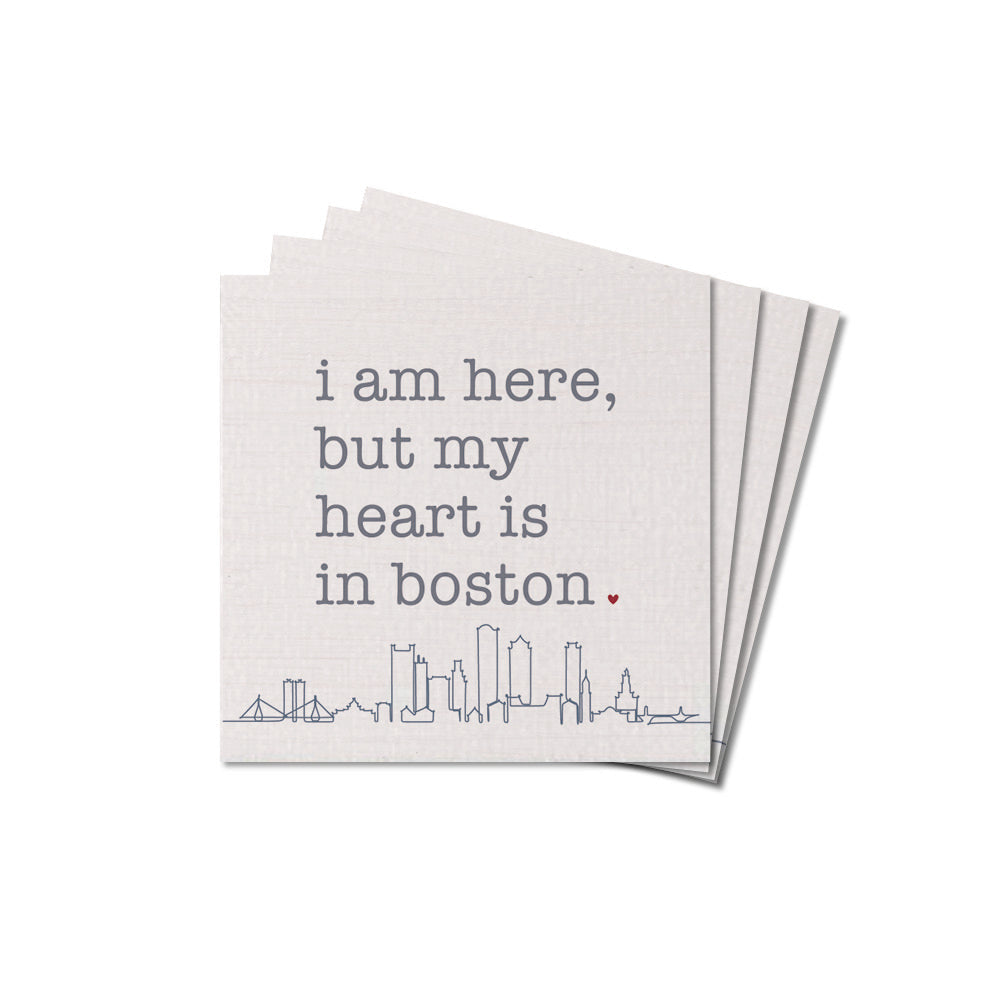 My Heart Is In Boston Coaster Set