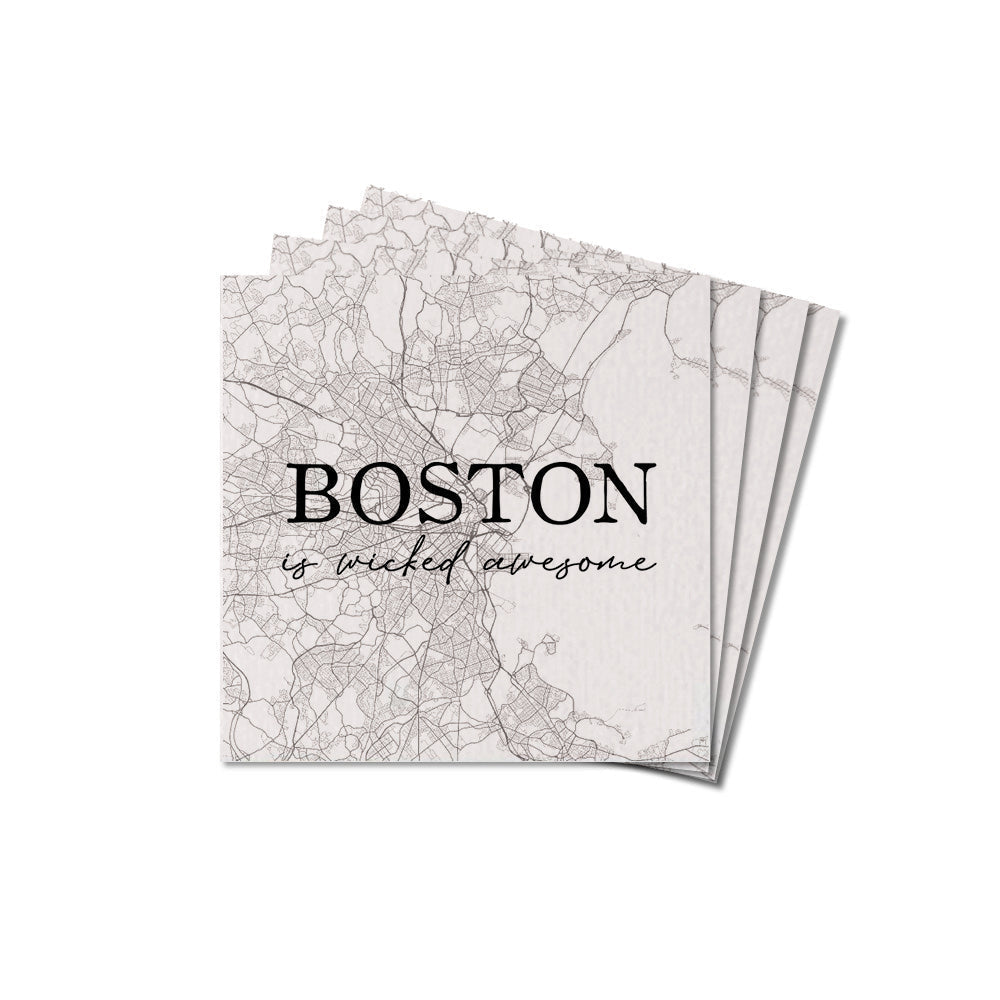 Boston Is Wicked Awesome Coaster Set