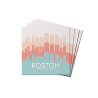Boston Pastel Skyline Coaster Set