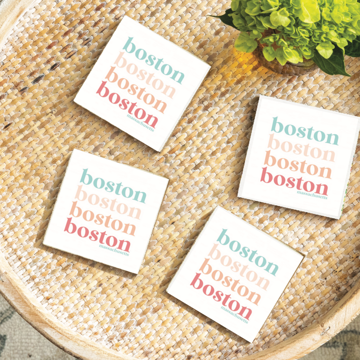 Boston Pastel Coaster Set
