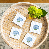 Endless Summer Hydrangea Rustic Marlin Coaster Set