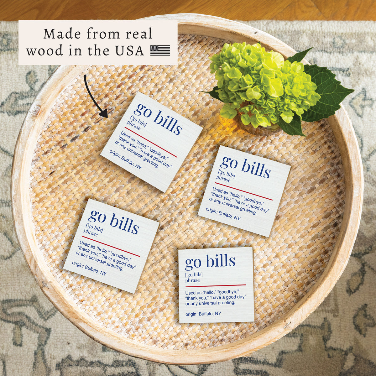 Go Bills Definition Coaster Set