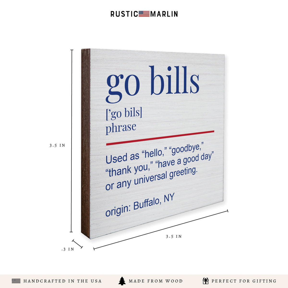 Go Bills Definition Coaster Set