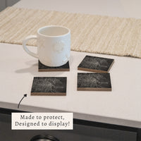 Boston Charcoal City Grid Coaster Set