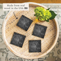 Boston Charcoal City Grid Coaster Set