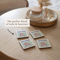Boston Guest Check Coaster Set