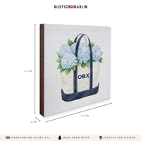 Hydrangea Tote Personalized Coaster