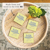 *It’s 5 O’Clock Somewhere Yellow Personalized Coaster Set