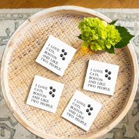 I Love Cats Personalized Coaster Set