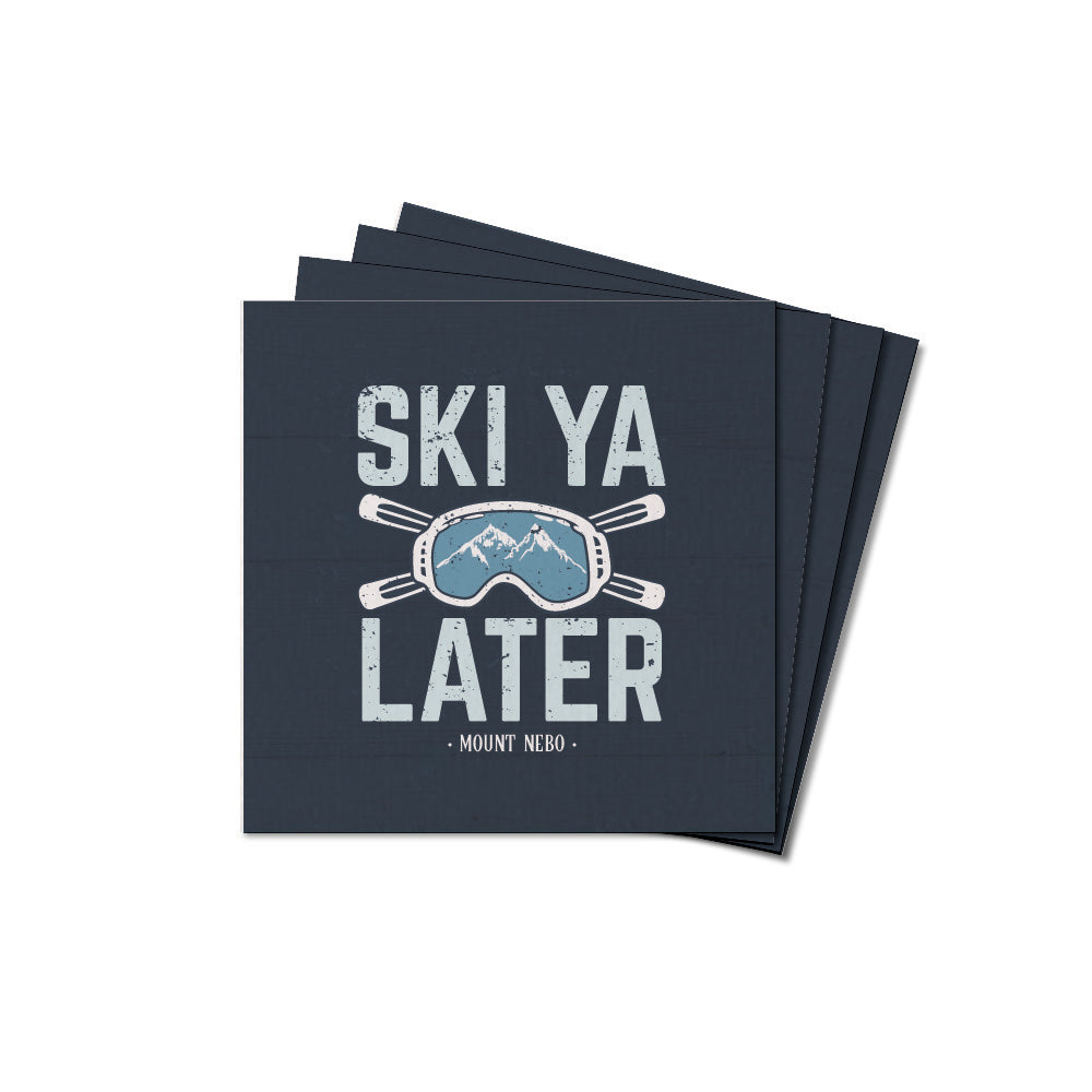 Ski Ya Later Personalized Coaster Set