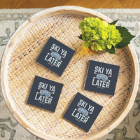 Ski Ya Later Personalized Coaster Set