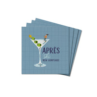 Apres Ski Martini Personalized Coaster Set