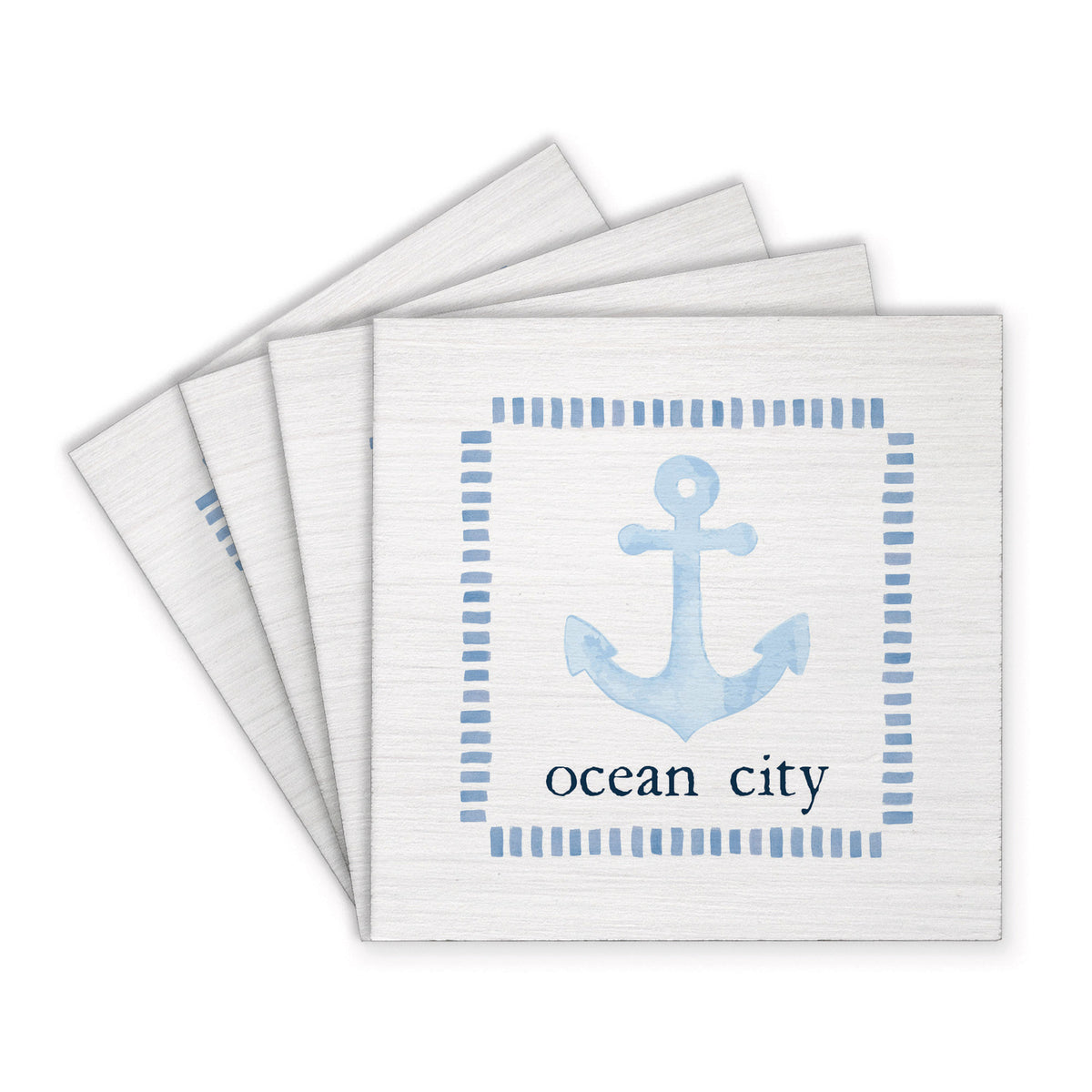 Anchor Personalized Coaster Set