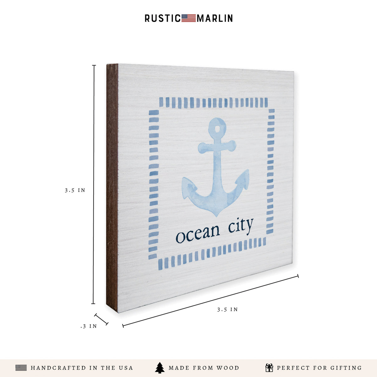 Anchor Personalized Coaster Set