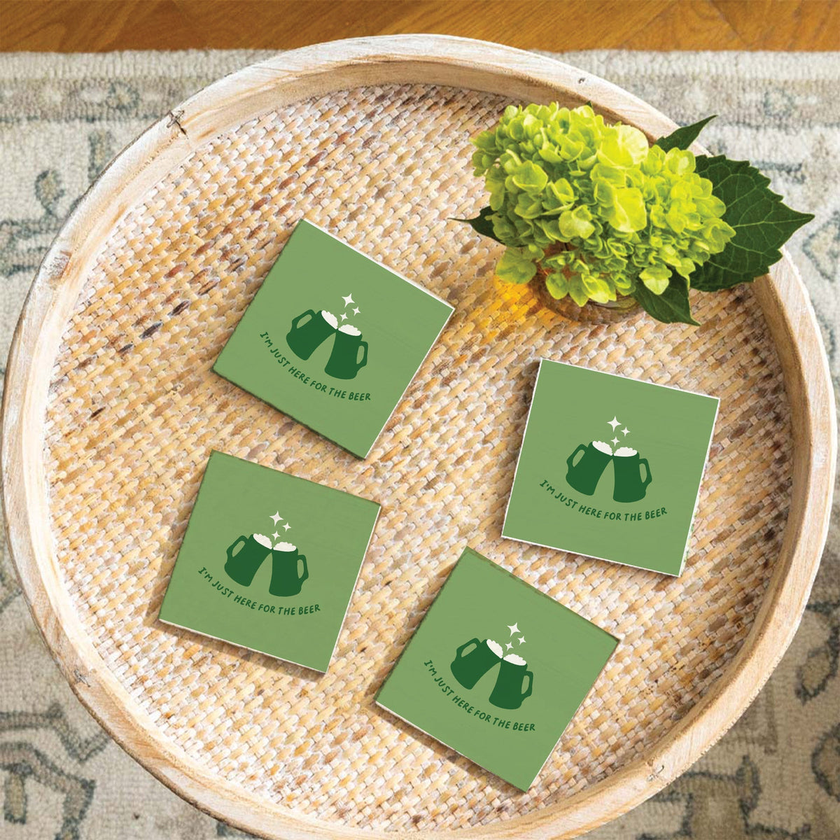 Just Here For The Beer Coaster Set