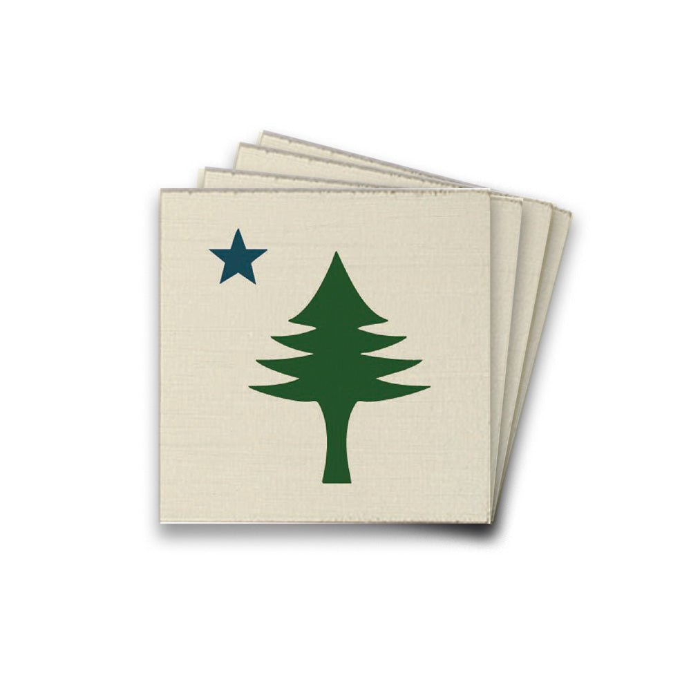 Maine Flag Coaster Set