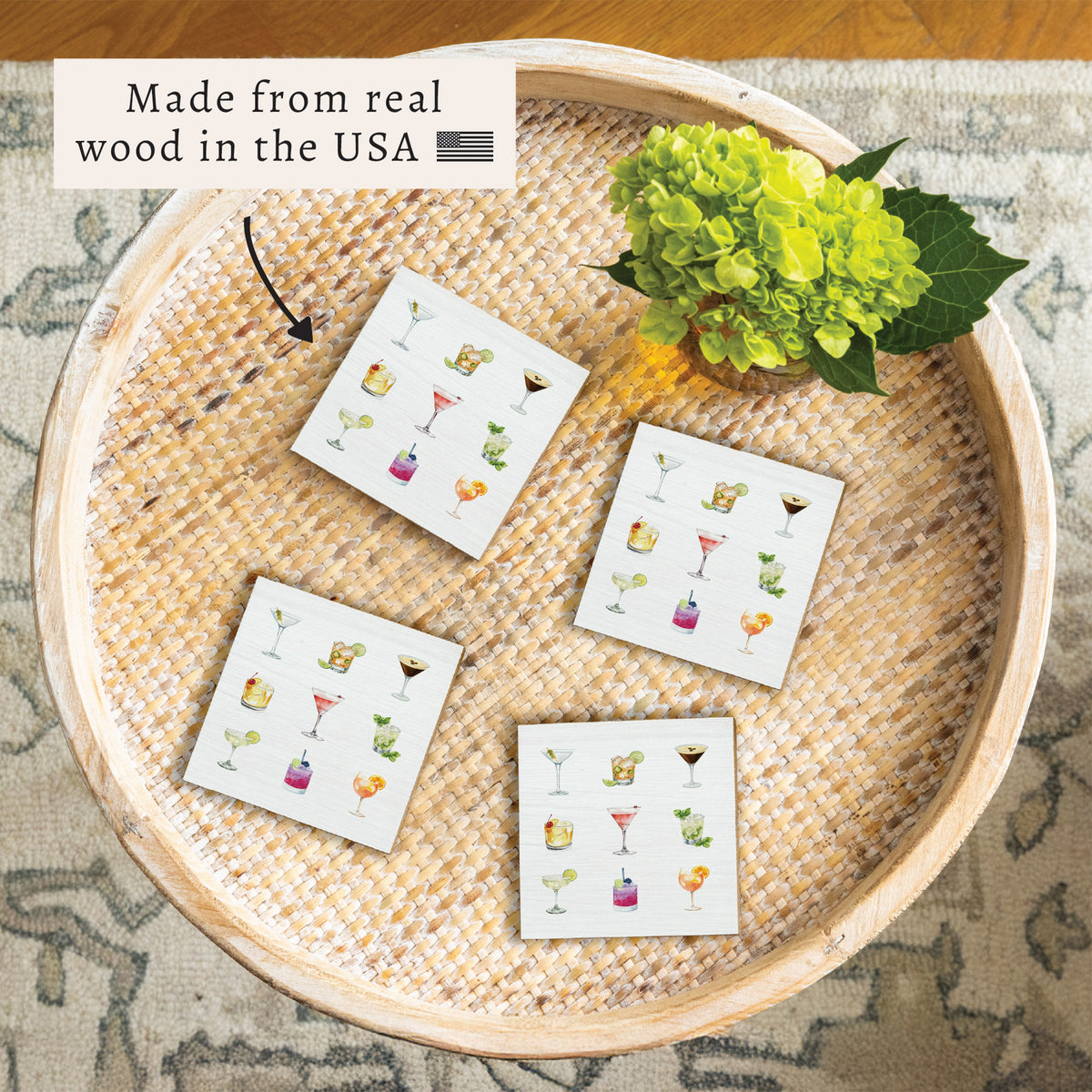 Cocktails Coaster Set