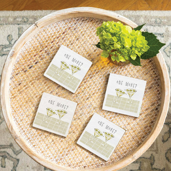 One More Martini Coaster Set